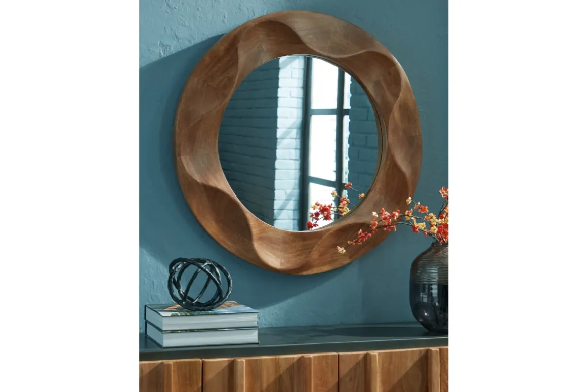 Aajon Accent Mirror In Brown