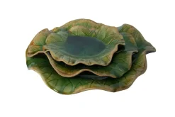 Abella Ceramic Wall Art In Blue, Set Of 3