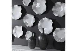 Abella Ceramic Wall Art In Blue, Set Of 3