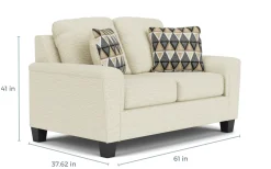 Abinger Loveseat In Smoke