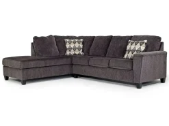 Abinger Sofa Tux Chaise Sectional In Smoke, Left Facing