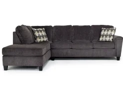 Abinger Sofa Tux Chaise Sectional In Smoke, Left Facing