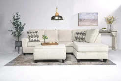 Abinger Sofa Tux Chaise Sectional In Smoke, Left Facing