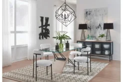 Aere Dining Table & 4 Chairs In Natural Ash/Ivory