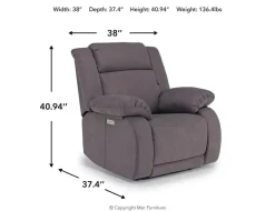 Alastor 2 Power Recliner In Dark Gray