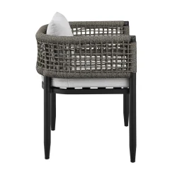 Alegria Outdoor Side Chair In Light Gray, Set Of 2