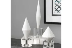 Alize Sculpture In White, Set Of 3