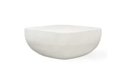 Alma Outdoor Square Coffee Table In White