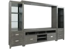 Altamonte 4 Piece Entertainment Center In Gray, 70 Inch