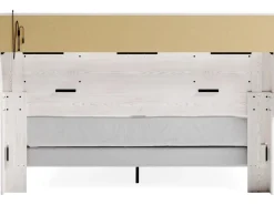 Altyra Bookcase Bed In Pearl White, Queen