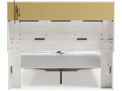 Altyra Bookcase Bed W/ Storage In Pearl White, Queen