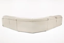 Amara 6 Piece 2 Power Sectional W/ 2 Power Armless Recliner In Tasmin Granite