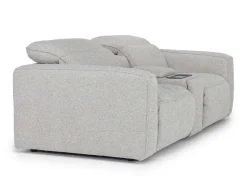 Amara 2 Power Console Loveseat In Tasmin Granite