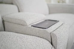 Amara 2 Power Console Loveseat In Tasmin Granite