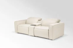 Amara 2 Power Console Loveseat In Tasmin Granite