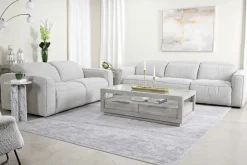 Amara 2 Power Sofa & Loveseat In Tasmin Granite