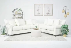 Amelia Crypton Performance Loveseat In Nomad Snow, Down