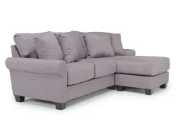 Amelia Crypton Performance Sofa Chaise In Nomad Snow, Down