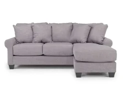 Amelia Crypton Performance Sofa Chaise In Nomad Snow, Down