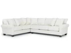 Amelia Crypton Performance Tux Sofa Sectional In Nomad Slate, Left Facing