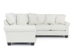 Amelia Crypton Performance Tux Loveseat Sectional In Nomad Slate, Left Facing