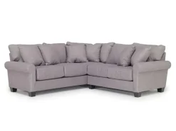 Amelia Crypton Performance Tux Loveseat Sectional In Nomad Slate, Left Facing