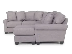 Amelia Crypton Performance Sofa Chaise Sectional In Nomad Slate, Left Facing