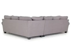 Amelia Crypton Performance Sofa Chaise Sectional In Nomad Slate, Left Facing