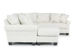 Amelia Crypton Performance Sofa Chaise Sectional In Nomad Slate, Left Facing