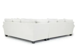 Amelia Crypton Performance Sofa Chaise Sectional In Nomad Slate, Left Facing