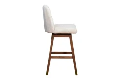 Amelia Swivel Bar Height Stool In Beige