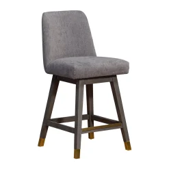 Amelia Swivel Counter Height Stool In Mocha