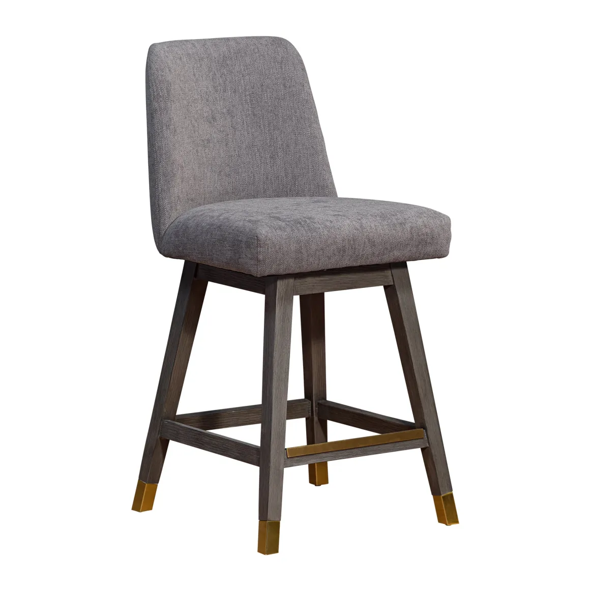 Amelia Swivel Counter Height Stool In Mocha