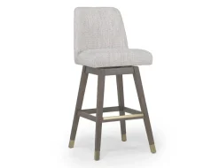 Amelia Swivel Counter Height Stool In Mocha
