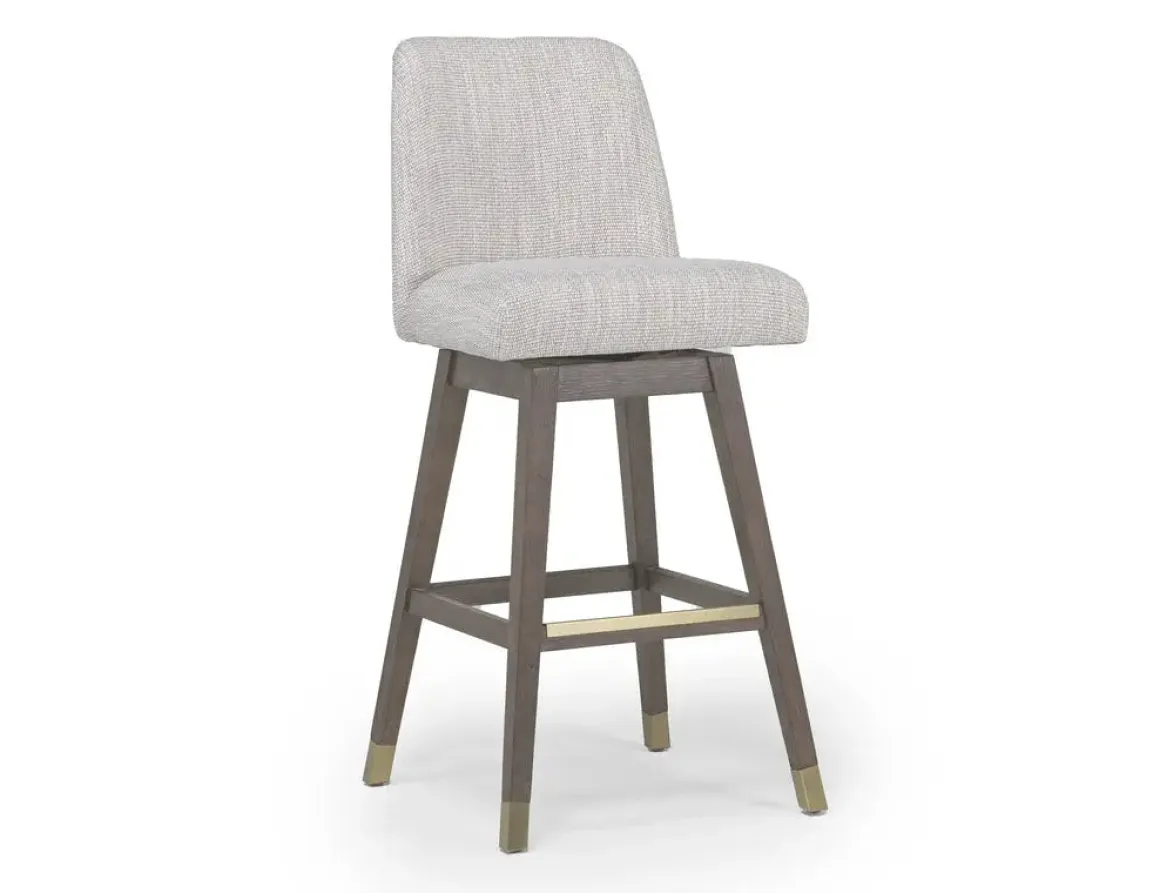 Amelia Swivel Counter Height Stool In Mocha