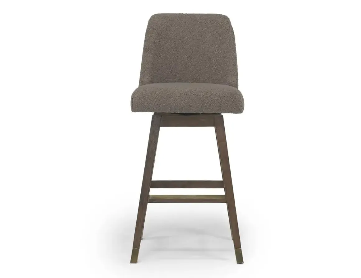 Amelia Swivel Counter Height Stool In Mocha