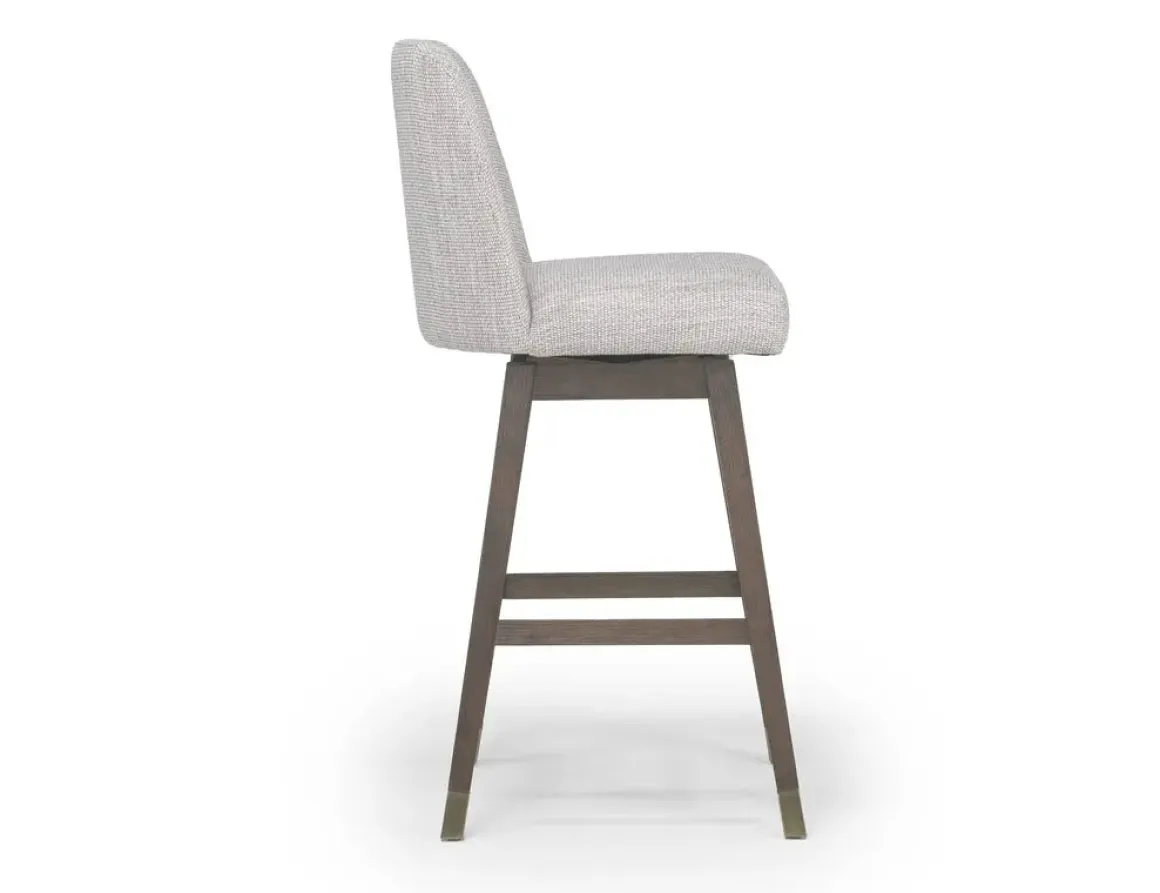 Amelia Swivel Counter Height Stool In Mocha