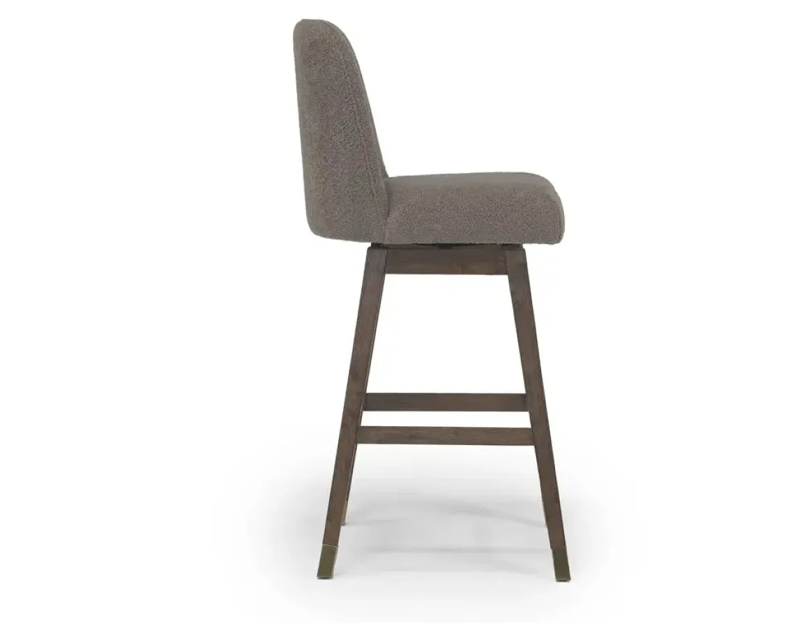 Amelia Swivel Counter Height Stool In Mocha