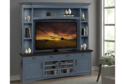 Americana 4 Piece Entertainment Center In White