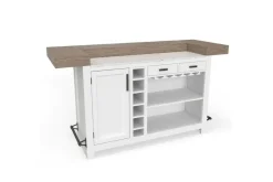 Americana Bar Height Dining Table & 2 Stools In Cotton