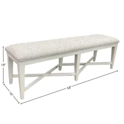 Americana Dining Bench In Cotton