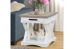 Americana End Table In Gray