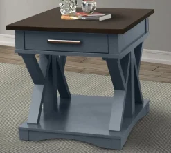 Americana End Table In Gray