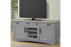 Americana Media Console In Gray, 63 Inch