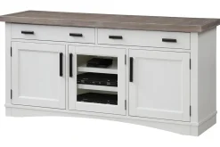 Americana Media Console In Gray, 63 Inch