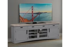 Americana Media Console In Gray, 63 Inch