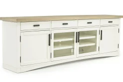 Americana Media Console In Gray, 63 Inch