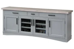 Americana Media Console In Gray, 63 Inch