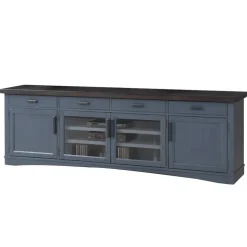 Americana Media Console In Gray, 63 Inch