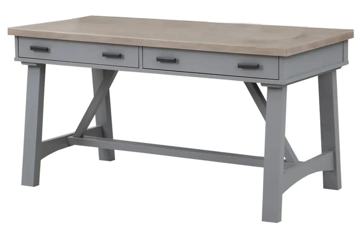 Americana Office Desk In Blue, 60 Inch
